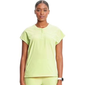 image:imageCherokee Infinity Womens Scrub Top Round Neck 3 Zip PocketsGreen Energy