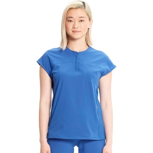image:imageCherokee Infinity Womens Scrub Top Round Neck 3 Zip PocketsRoyal
