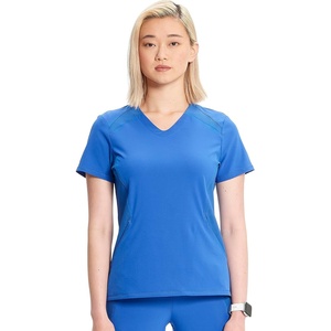 image:imageInfinity by Cherokee Womens VNeck Scrub Top with Kangaroo Pocket HighLow Hem  IN620ARoyal