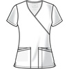 image:imageCherokee WW Professionals Scrub Tops Women Mock Wrap 3 PocketsCiel Blue
