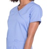 image:imageCherokee WW Professionals Scrub Tops Women Mock Wrap 3 PocketsCiel Blue