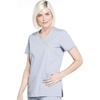 image:imageCherokee WW Professionals Scrub Tops Women Mock Wrap 3 PocketsGrey