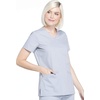 image:imageCherokee WW Professionals Scrub Tops Women Mock Wrap 3 PocketsGrey