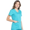 image:imageCherokee WW Professionals Scrub Tops Women Mock Wrap 3 PocketsTeal Blue