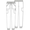 image:imageCherokee Womens Scrub Jogger Pants Natural Rise with 4 Pockets and Drawstring Waistband  CK249AVibran Violet