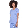 image:imageCherokee WW Professionals Scrub Tops Women Mock Wrap 3 PocketsCiel Blue