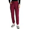 image:imageCherokee Womens Scrub Jogger Pants Natural Rise with 4 Pockets and Drawstring Waistband  CK249AWine