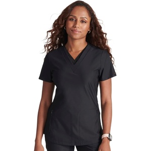 image:imageCherokee Form Women Scrubs Top V Neck 2 Zip PocketsBlack