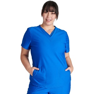 image:imageCherokee Form Women Scrubs Top V Neck 2 Zip PocketsRoyal