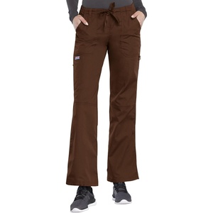 image:imageCherokee Women Scrubs Pant Workwear Originals Drawstring Cargo 4020Chocolate