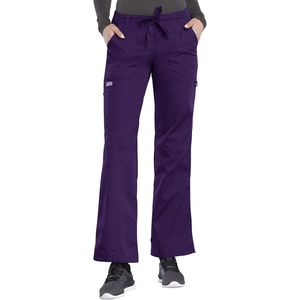 image:imageCherokee Women Scrubs Pant Workwear Originals Drawstring Cargo 4020Eggplant