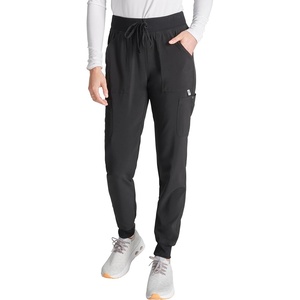 image:imageCherokee Womens Scrub Jogger Pants Natural Rise with 4 Pockets and Drawstring Waistband  CK249ABlack