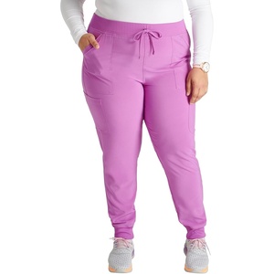 image:imageCherokee Womens Scrub Jogger Pants Natural Rise with 4 Pockets and Drawstring Waistband  CK249AVibran Violet