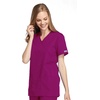 image:imageCherokee Women Scrubs Top Workwear Originals Mock Wrap Tunic 4801Azalea
