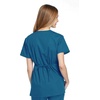 image:imageCherokee Women Scrubs Top Workwear Originals Mock Wrap Tunic 4801Caribbean Blue