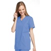 image:imageCherokee Women Scrubs Top Workwear Originals Mock Wrap Tunic 4801Ciel