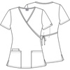 image:imageCherokee Women Scrubs Top Workwear Originals Mock Wrap Tunic 4801Ciel