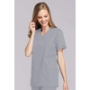 image:imageCherokee Women Scrubs Top Workwear Originals Mock Wrap Tunic 4801Grey
