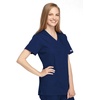 image:imageCherokee Women Scrubs Top Workwear Originals Mock Wrap Tunic 4801Navy