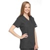 image:imageCherokee Women Scrubs Top Workwear Originals Mock Wrap Tunic 4801Pewter