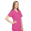 image:imageCherokee Women Scrubs Top Workwear Originals Mock Wrap Tunic 4801Shocking Pink