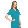 image:imageCherokee Women Scrubs Top Workwear Originals Mock Wrap Tunic 4801Teal Blue