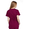 image:imageCherokee Women Scrubs Top Workwear Originals Mock Wrap Tunic 4801Wine