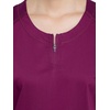 image:imageCherokee Workwear Revolution Women Scrubs Top Round Neck Front ZipWine