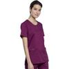 image:imageCherokee Workwear Revolution Women Scrubs Top Round Neck Front ZipWine