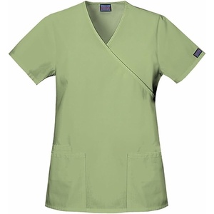 image:imageCherokee Women Scrubs Top Workwear Originals Mock Wrap Tunic 4801Sage Green