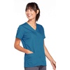 image:imageCherokee Womens Workwear Snap Front VNeck Scrubs ShirtCaribbean Blue