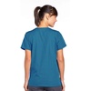 image:imageCherokee Womens Workwear Snap Front VNeck Scrubs ShirtCaribbean Blue