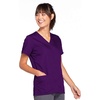 image:imageCherokee Womens Workwear Snap Front VNeck Scrubs ShirtEggplant