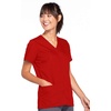 image:imageCherokee Womens Workwear Snap Front VNeck Scrubs ShirtRed
