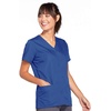 image:imageCherokee Womens Workwear Snap Front VNeck Scrubs ShirtRoyal