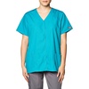 image:imageCherokee Womens Workwear Snap Front VNeck Scrubs ShirtTeal Blue