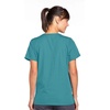 image:imageCherokee Womens Workwear Snap Front VNeck Scrubs ShirtTeal Blue