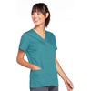image:imageCherokee Womens Workwear Snap Front VNeck Scrubs ShirtTeal Blue