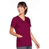 image:imageCherokee Womens Workwear Snap Front VNeck Scrubs ShirtWine
