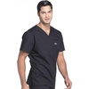 image:imageCherokee Workwear Professionals VNeck Scrub Tops for Men Chest PocketBlack