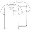 image:imageCherokee Workwear Professionals VNeck Scrub Tops for Men Chest PocketBlack
