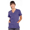 image:imageCherokee Womens Workwear Snap Front VNeck Scrubs ShirtGrape