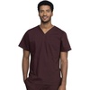 image:imageCherokee Workwear Professionals VNeck Scrub Tops for Men Chest PocketEspresso