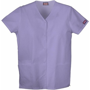 image:imageCherokee Womens Workwear Snap Front VNeck Scrubs ShirtOrchid