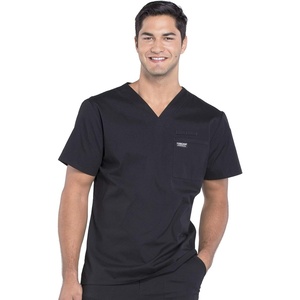 image:imageCherokee Workwear Professionals VNeck Scrub Tops for Men Chest PocketBlack