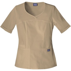 image:imageCherokee Womens Workwear Scrubs VNeck TopDark Khaki