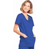 image:imageCherokee Core Stretch Scrub Tops Women Mock Wrap 3 PocketsGalaxy Blue