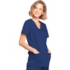 image:imageCherokee Core Stretch Scrub Tops Women Mock Wrap 3 PocketsNavy