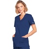 image:imageCherokee Core Stretch Scrub Tops Women Mock Wrap 3 PocketsNavy