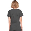 image:imageCherokee Core Stretch Scrub Tops Women Mock Wrap 3 PocketsPewter